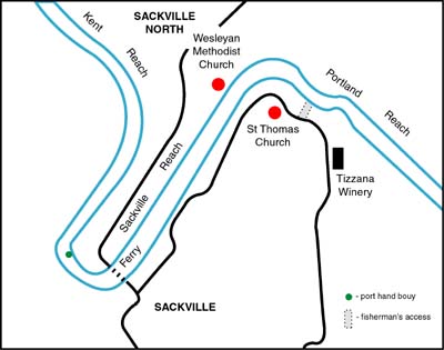 Location of Tizzana in relation to Hawkesbury River